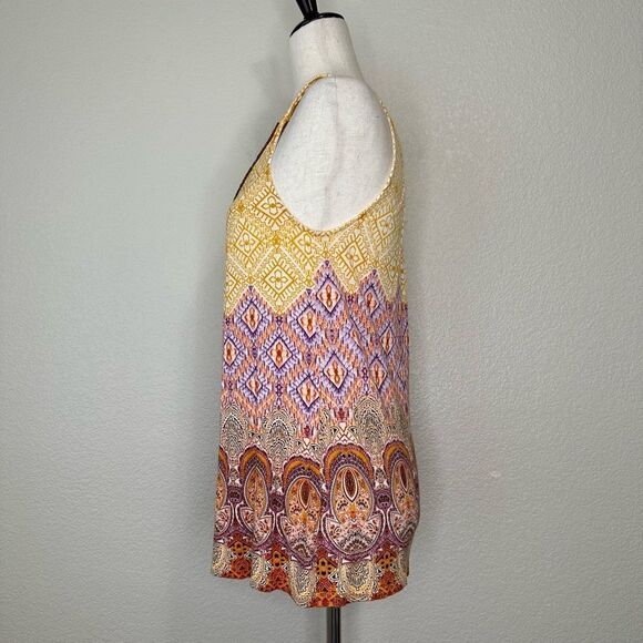Apt. 9 Boho Geometric Print V-neck Beaded Tank Top - Picture 5 of 11